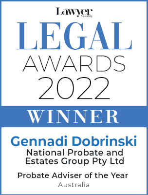 Lawyer Legal Awards 2022 - Winner - Gennadi Dobrinski - Probate Adviser of the Year